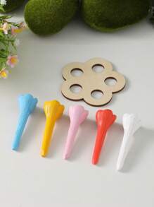 5pcs/Set Colorful Flower & Bee Design Birdbath - Resin Insect Feeder, Attract And Nourish Bees, Suitable For Gardening And Urban Farm Decor