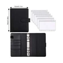 A Macaron Loose Leaf Notebook With Zipper Storage, Notebook, Savings Bill Storage Bag, Equipped With 6 Cash Envelopes, Used For Students To Store Stationery Such As Pens, Rulers, Home Storage Cards, Documents, Office Storage Receipts, School Supplies,Back To School