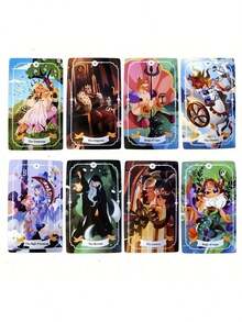 1 Bộ bài Tarot Phù thủy bí ẩn kích thước tiêu chuẩn, bài bói toán và sách hướng dẫn, trò chơi bài bói toán dành cho gia đình - Bộ bài hướng dẫn và năng lượng huyền bí, thích hợp cho giải trí gia đình, chất liệu giấy bền, dùng để bói toán và chơi trò chơi, dự đoán tương lai, công cụ bói toán. - Ma thuật phù thủy - Xem 5