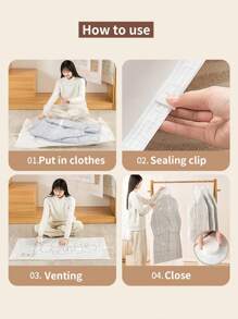 2/1pc Vacuum Compressed Storage Bag, Hanging Clothes Organizer Bag, Dust Proof Garment Bag With Swivel Hook, Space Saving, Waterproof, Moth-Proof, Zipper Sealed, Ideal For Clothes Storage, Winter Wear, Space Saver Bags