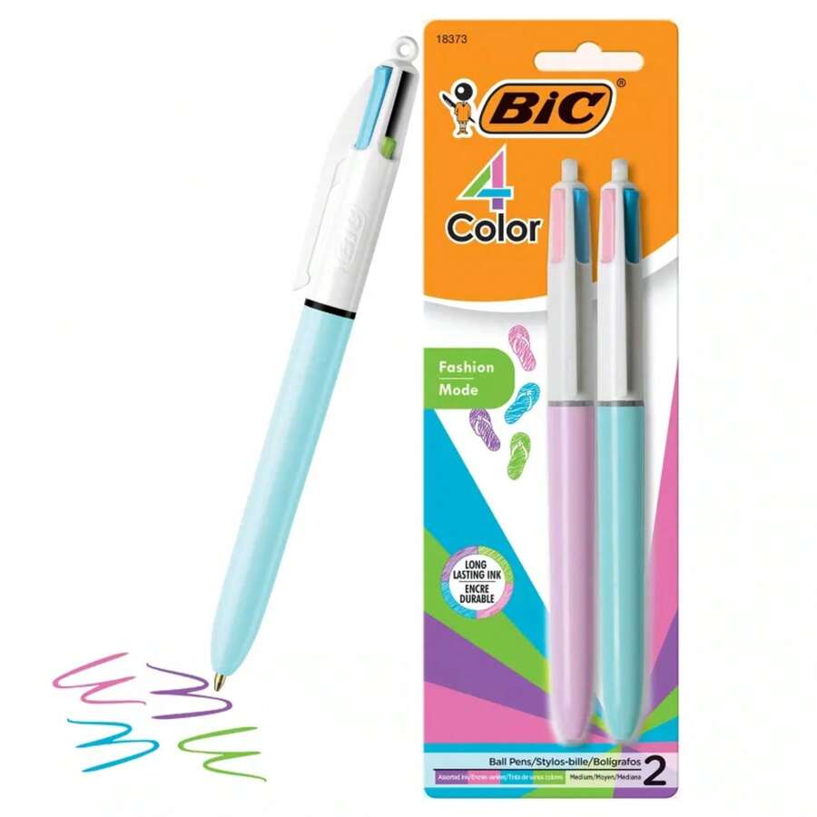 BiC 4 Color Pastel Ink And Barrels 2ct Blister - 1 - 查看 1