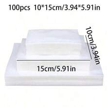 50个/100个食品真空封袋，冷冻密封保鲜袋，扁平透明三面密封食品真空袋，保鲜用品，适用于厨房、餐厅、派对、聚会、旅行 - 彩色 - 查看 12