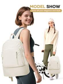 Mochila Escolar de Grande Capacidade 50 x 34 x 19 cm com Vários Bolsos para Estudantes do Ensino Médio e Universitários, Mochila para Laptop de 14-15,6 polegadas para Meninas e Meninos, Mochila de Viagem com Compartimento para Sapatos, Bolsa de Viagem Unissex com Alça Ajustável, Mochila para Transporte Aprovada para Voo, Mochila Essencial para Viagem, Trabalho, Transporte Escolar, Versões Novas e Antigas Enviadas Aleatoriamente