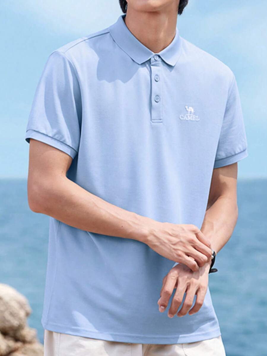 CAMEL CROWN Tricou sport pentru bărbați cu uscare rapidă, mânecă scurtă, tricou polo, topuri de vară