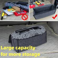 Easypie Selection 1pc Felt Car Trunk Storage Bag, Portable Folding Storage Box, Car Travel Storage Bag