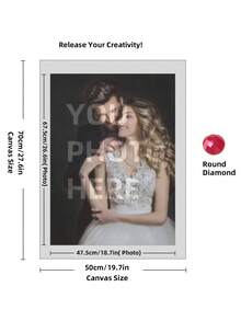 定制 5D DIY 钻石画套装,尺寸可选 - 个性化您的照片、圆形钻石、亚克力工艺、独特的定制照片礼物 - 非常适合家居装饰和情人节 - 彩色 - 查看 29