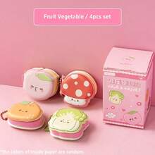 Super Mini Memo Pad 4pcs/Box Or 1pc Random, Decompression Stickers With Portable Chain, Cute Stickers Notes Stationery For Office School, Gift Back To School