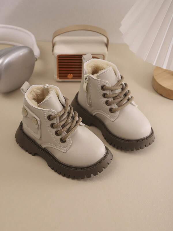 Kinder Schneestiefel für Jungen und Mädchen, neue Herbst- und Winterstile mit Reißverschlüssen, dick und warm, leicht und modisch als Outdoor-Schneestiefel