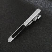 1 pieza Pinza de corbata formal plateada para hombre, barra de corbata de moda adecuada para corbata regular, corbata de boda, corbata de negocios, accesorio de moda para hombre - Plateado - Ver 10