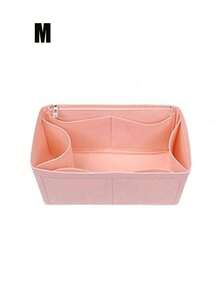 1个多功能大容量可扩展内部结构毛毡化妆包，带内衬，洗漱包/化妆包，含支撑口袋，桌面收纳盒，学习用品，教师礼物，返校教师配件，返校用品 - 彩色 - 查看 13