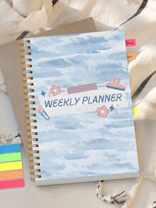 BUBU 1pc 2025 Weekly Planner, +Index Stickers, Manage Time, Track Energy & Plan Self-Care,Undated Planner For Life, Learning & Leadership Office Supplies Back To School