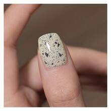 Eggshell Effect Gel Nail Polish, 16ml Beige White Tone With Black Spots, UV Light Cure For NailDIY At Home, 3141 Eggshell Speckle - Eggshell Speckle - View 1
