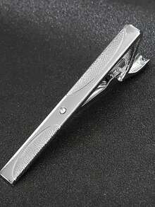 1 pieza Pinza de corbata formal plateada para hombre, barra de corbata de moda adecuada para corbata regular, corbata de boda, corbata de negocios, accesorio de moda para hombre - Plateado - Ver 16