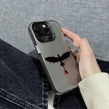 Simple Flying Dragon Sky Pattern High Quality Anti-Fouling And Shockproof Mobile Phone Case For IPhone 14Plus/ 14Pro/ 14ProMax, 13/ 13Pro/ 13ProMax, 12/ 12Pro/ 16/ 16Pro/ 16ProMax/ 16Plus, 15/ 15Plus/ 15Pro/ 15ProMax, 14/ 12ProMax, 11/ 11Pro/ 11Proamx, 7/ 8plus, XR/ Xs/ XsMax - Black - View 3