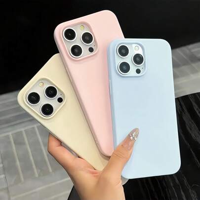 3pcs Matte Solid Color Full Coverage Anti-Slip Phone Case Compatible With Apple 16PROMAX/15PLUS/15PRO/15/14PROMAX/14PLUS/14PRO/14/13PROMAX/13PRO/13/12PROMAX/12PRO/12 11PROMAX/11PRO/11/XSMAX/XR/XS/7/8PLUS