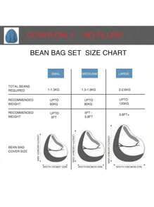 1pc Premium Sofa Bean Bag Cover, Japanese Style Solid Color Fabric Slouchy Sofa Cushion Cover, Soft And Durable Furniture Protector For Bedroom And Living Room (Without Filling), Home Organization And Storage, Bedroom Accessories