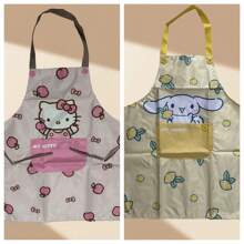 Sanrio Sanrio Cartoon Waterproof Apron For Home Kitchen, Cooking, Washing Dishes, Oil-Resistant, Suitable For Catering And Working