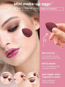50/40/30/20/10/5pcs Makeup Kit, Including: 10 Pieces Of Liquid Makeup Sponge+10 Pieces Of Mini Liquid Makeup Sponge+10 Pieces Of Triangular Powder Puff For Loose Powder And Makeup Set+10 Pieces Of Air Cushion Powder Puff For Facial Makeup+10 Pieces Of Mini Air Cushion Powder Puff For Facial Concealer Makeup Cream And Foundation Cream Mixed Beauty Sponge