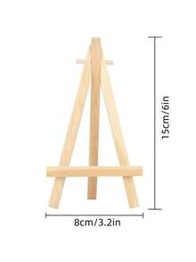 10 paquetes de mini lienzos y caballetes de madera, tamaño del lienzo 4" X 4"; tamaño del caballete 3.1" X 5.9" para pintura, pintura al óleo y manualidades de garabatos, regalo de Navidad y vuelta al colegio