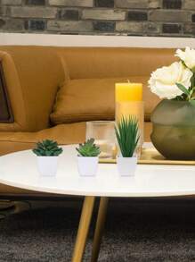 1/3 Stücke 3-5 Zoll (H) Mini Sukkulenten Topfpflanzen für Zuhause, Schlafzimmer, Wohnzimmer, Hochzeit, Geburtstag, Abschluss, Party und Tischdekoration