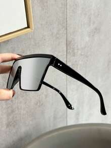 1pc/3pcs Plastic Rimless Glasses Multicolor One-Piece Ombre Lens Accessories Personalized All-Match Women Fashion Glasses For Daily Life Hiking Summer Back To School Tropical Beach Vacay Suitable For All Face Shapes For Summer Beach Vacation, Outdoor, Travel - Multicolor - View 7