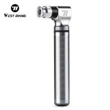 WEST BIKING Bicycle Pump Portable Mini High Pressure Mountain Road Bike Aluminum Alloy Small Emergency Inflatable Cylinder