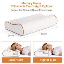 Twirest 2PCS Memory Foam Cervical Pillow For Neck Pain Relief - Adjustable Orthopedic Contoured Pillow With Ergonomic Support For Side, Back & Stomach Sleepers - White - View 7