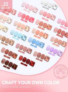 coscelia 25PCS 7ML Jelly Gel Nail Polish Set With Sheer Ice Clear Effect, 7ML Base Matte Top Coat, 22Colors Soak Off Crystal Translucent Nail Gel Polish Needed UV/LED Nail Lamp, Base & Top Coat Nail Supplies Nail File, Nude Pink Red Blue Purple Gel Nail Polish Kit Suitable For Women Or Nail Beginner DIY Nail Art Salon Set