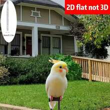 1 pieza de 30 cm/11,81 pulgadas Decoración de jardín en estaca plana 2D simulación de animal loro, loro lindo - Césped, jardín, patio, granja, decoración exterior, regalo de inauguración de la casa, decoración del hogar, decoración de bonsái