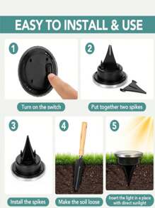 1/4/12 Stücke Solar Bodenleuchten - Wasserdichte Außen Landschaftsbeleuchtung für Weg, Garten, Rasen und Gehwege Heim-Dekoration - 8 LEDs Solar-Diskleuchten