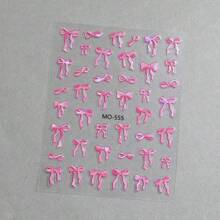 3 fogli di adesivi 3D per unghie, fiocchi, decorazioni per unghie, deliziosi fiocchi di seta, decalcomanie per unghie in stile Y2K, accessori per manicure kawaii