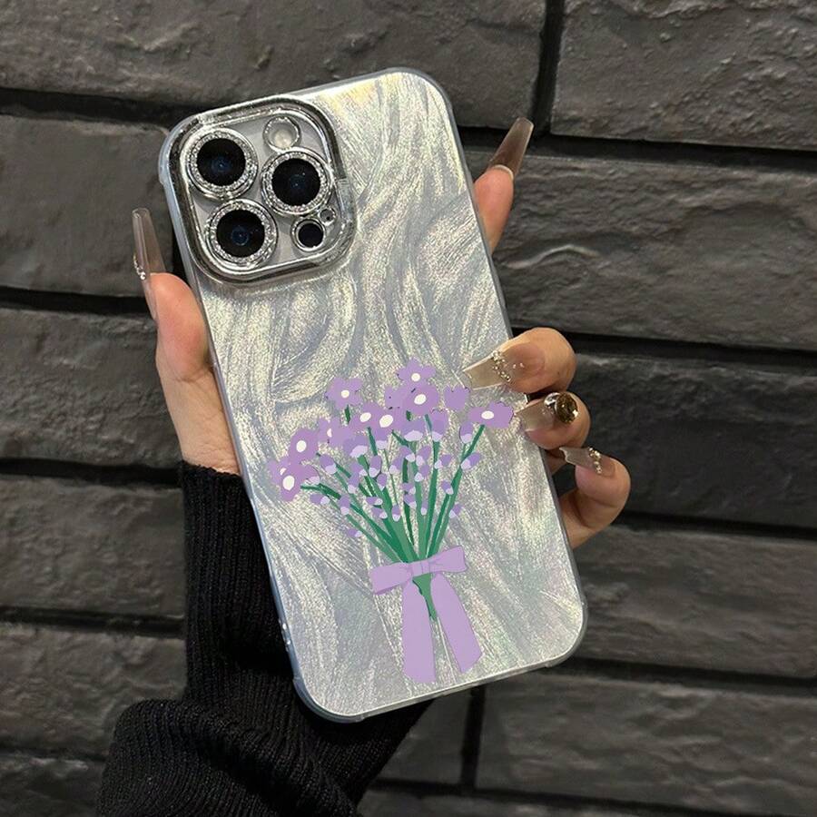 Funda para phone 16/15/14/13/12/11 Pro, Promax Plus, X y Xsmax (talla S). Diseño elegante y delicado. Una opción sofisticada para quienes prefieren la suavidad. - Plateado - Ver 1