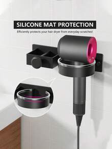 壁挂式吹风机架，无需钻孔的浴室收纳架，可放置直发器、卷发器、熨衣板，适用于沙龙和浴室装饰