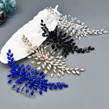 1 Stück Frauen Multi-Farb Strass Haarzubehör, Braut Kopfschmuck, Haarkamm Kopfschmuck für Hochzeit, Verlobung, Ball, Fotoshooting, Silber Hochsteckfrisur Dekoration, geeignet für Hochzeitskleid, Brautkleid Strass Dekoration