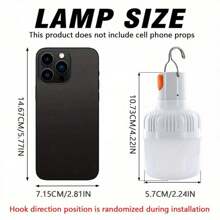 4pcs/2pcs/1pc Camping Lights, Emergency Bulb, Hanging Tent & Work Lamp, Rechargeable USB LED Bulb, Outdoor Portable Lights, Camping Accessories