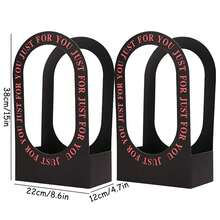 2/6/8个装可折叠纸花篮，手持式婚礼花束礼品袋，花卉包装，插花篮，婚礼装饰礼品，生日派对必备 - 彩色 - 查看 23