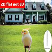 1 pieza de 30 cm/11,81 pulgadas Decoración de jardín en estaca plana 2D simulación de animal loro, loro lindo - Césped, jardín, patio, granja, decoración exterior, regalo de inauguración de la casa, decoración del hogar, decoración de bonsái