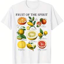 Fruit Of The Spirit Galatians 522 Cistian Bible Scture T-Shirtcotton220g High-Quality Pure Cotton T-Shirt Summer Outfits For Women Graphic Tees With Minimalist Printing, Soft And Breathable Fabric, Comfortable And Loose, Suitable For All Day Wear, Suitable For Office Casual Wear, Spring And Summer Daily Appearance, Elegant And Youthful Design - trắng - Xem 1