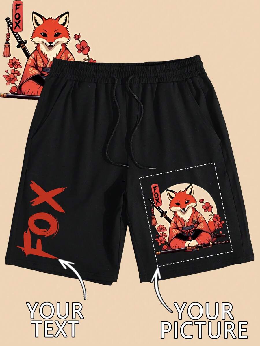 شورت رجالي فضفاض كاجوال قابل للتخصيص مع طباعة نصية، مناسب للربيع والصيف وللعطلات والأنشطة الخارجية والمهرجانات، شورت جوجر أسود للتخصيص بالصور والنص، هدية للمهرجانات وعيد الحب وأعياد الميلاد والذكرى السنوية، إمكانية تخصيص النص والصورة، ملابس رياضية رجالية، اساسيات الملابس الكاجوال/الشارعية للأصدقاء - الأسود - مشاهدة 1