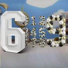1pc 2.3ft Mosaic Number, Giant KT Board Number Letters, 0-9 Balloon Number Box,A-Z Balloon Frame, Pre-Cut Kit Giant Thick Foam Board Number Sign, Perfect For Parties/Birthdays/Events/Weddings/Anniversaries