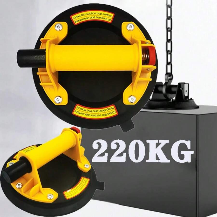 8 Inch Vacuum Hand Pump With Single Claw Suction Cup, Sturdy And With 220 Kg High Load Capacity, Large Diameter Rubber Suction Cup With Powerful Suction, Practical . The Suction Cup Plate Has Cold And Heat Resistance, And Also Features Dust-Proof Filter. Press-To-Operate, Deep Sealing Edge, Strong Sealing, Leak-Proof, Thickened Exhaust Valve Can Effectively Protect The Cup Body. Widely Applicable For Moving Glass, Tiles, Stone And Other Items.