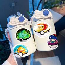 pokemon 50Pcs Cute Cartoon Anime Pokemon Stickers Kids Toys Kawaii Poke Ball Pikachu Decals Skateboard Laptop Waterproof Sticker Room Decor Wall Decor Wall Stickers Wall Sticker