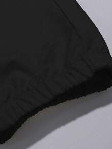 Calça cargo masculina casual com vários bolsos e cordão no tornozelo para atividades ao ar livre - Preto - Ver 5
