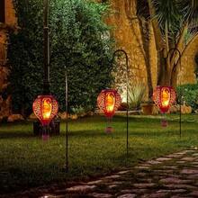 Starsoul Hot Balloon Solar Lantern With Flower Projection Metal Outdoor Waterproof Hot Balloon Solar Lights Hanging Lantern For Garden Yard Patio Decor - Pink Flamingo - View 3