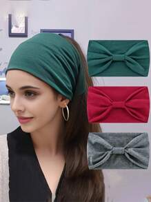 Bandanas para mujer, diademas deportivas anchas elásticas para mujer, diademas de un solo color para yoga y sudor, accesorios de moda para el cabello, diademas clásicas