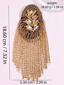1pc Fashionable Versatile Exquisite & Elegant Tassel Epaulette Accessory Jewelry For Men, Suitable For Business & Daily Wear