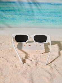 Tropiscape 时尚装饰小框眼镜，欧美方形复古彩色INS街头风时尚眼镜沙滩配饰女士眼镜太阳镜基础款秋冬女装商务休闲礼物沙滩秋季圣诞节冬季圣诞礼物