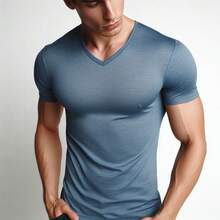 MIL200FIT Men T-Shirts - Blue - View 4
