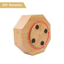 360° Rotating Desktop Storage Box Bamboo Rotating Storage Box With 8 Compartments Can Hold More Than 300 Pencils, Pens, Markers, Brushes Suitable For Living Room Study Office Desktop
