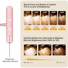Local Delivery--19 LED Rechargeable Book Light For Reading In Bed With Memory Function- Eye Caring 3 Color Temperatures,Dimming Brightness,80 Hrs Runtime Lightweight Clip On Light For Book Lovers - Pink - View 2